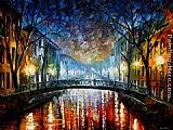 MISTY BRIDGE ST. PETERSBURG by Leonid Afremov